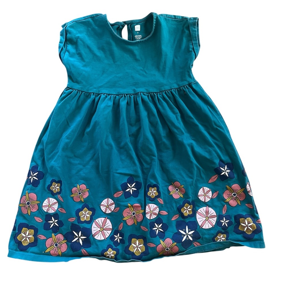 Tea Collection Floral Teal Dress